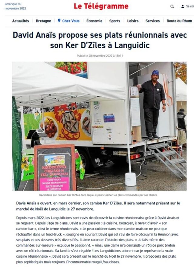 Article Télégramme Novembre 2022