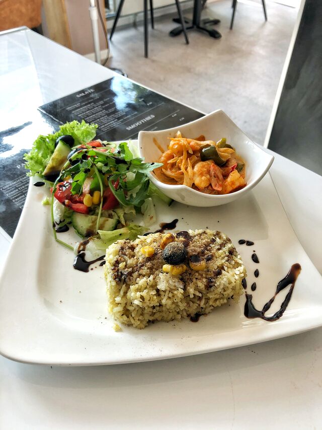 Tagesgericht: Wokgarnelen mit Reis