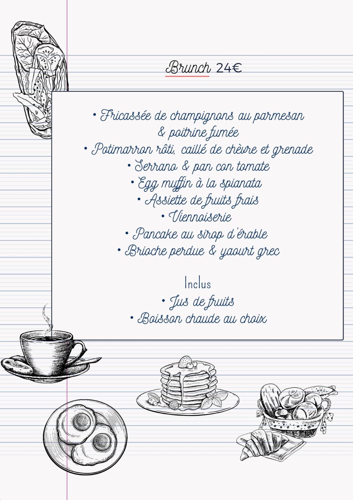 Composition du brunch