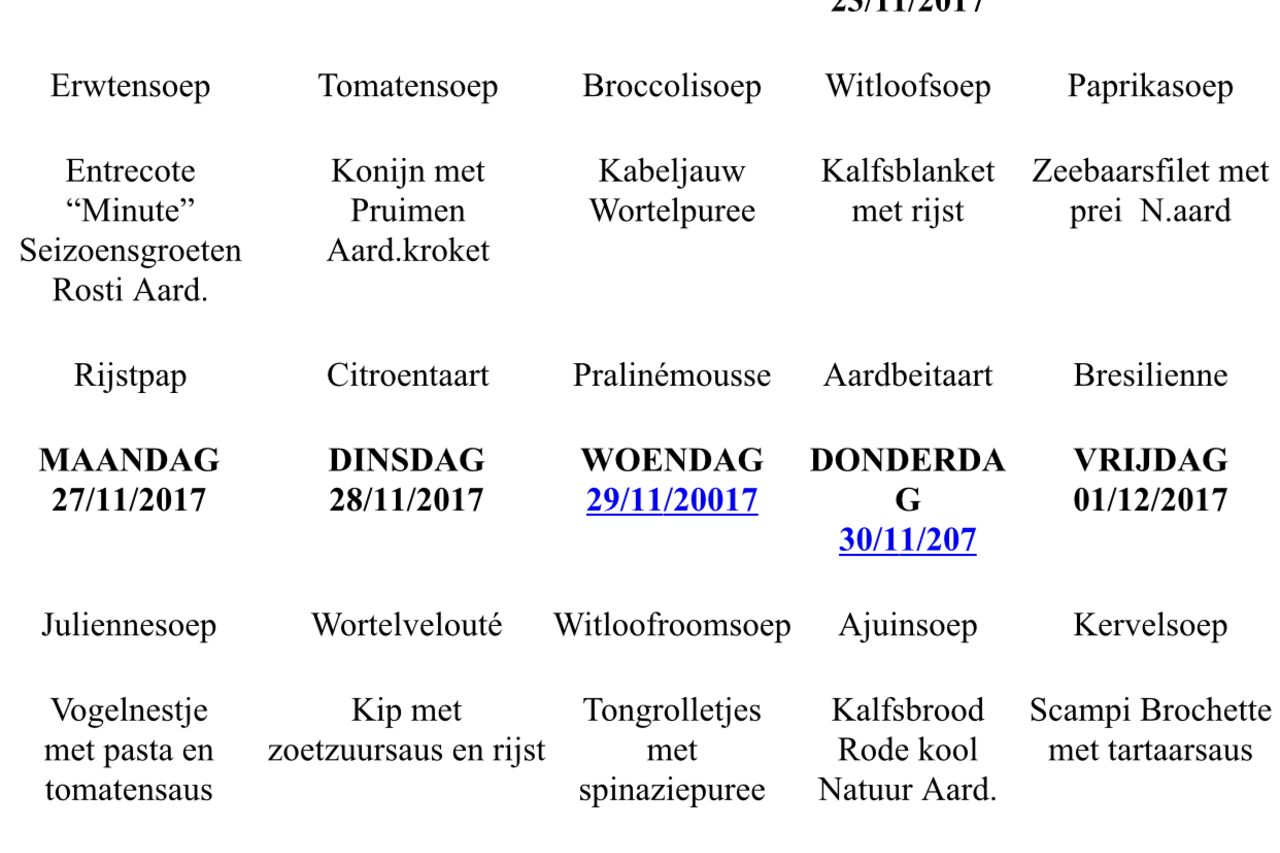 Onze dagschotels