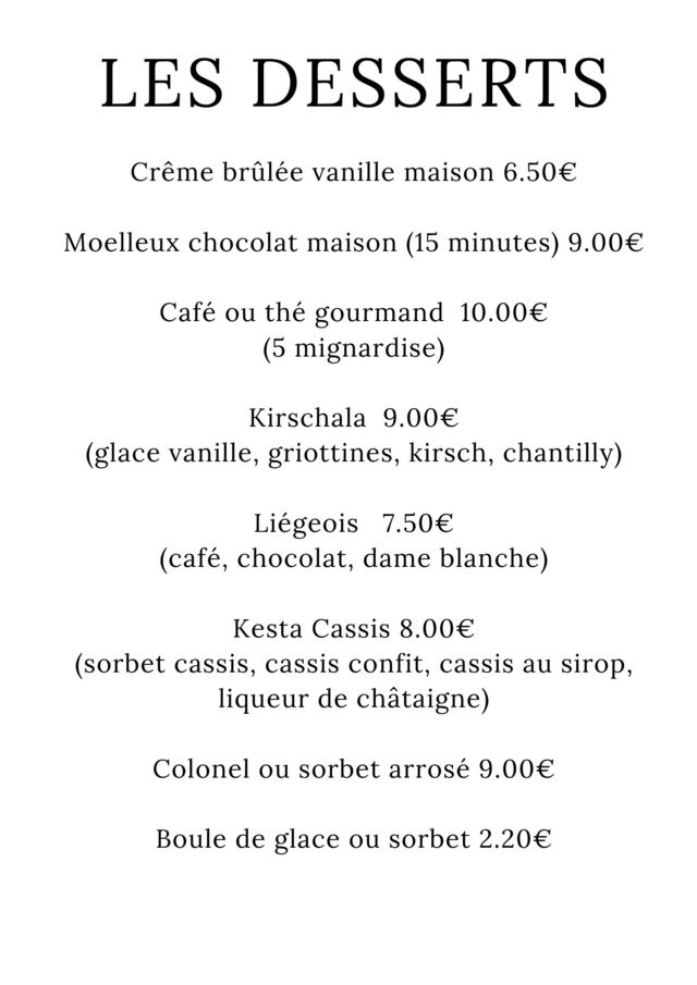 Les douceurs de la carte d'automne 2022