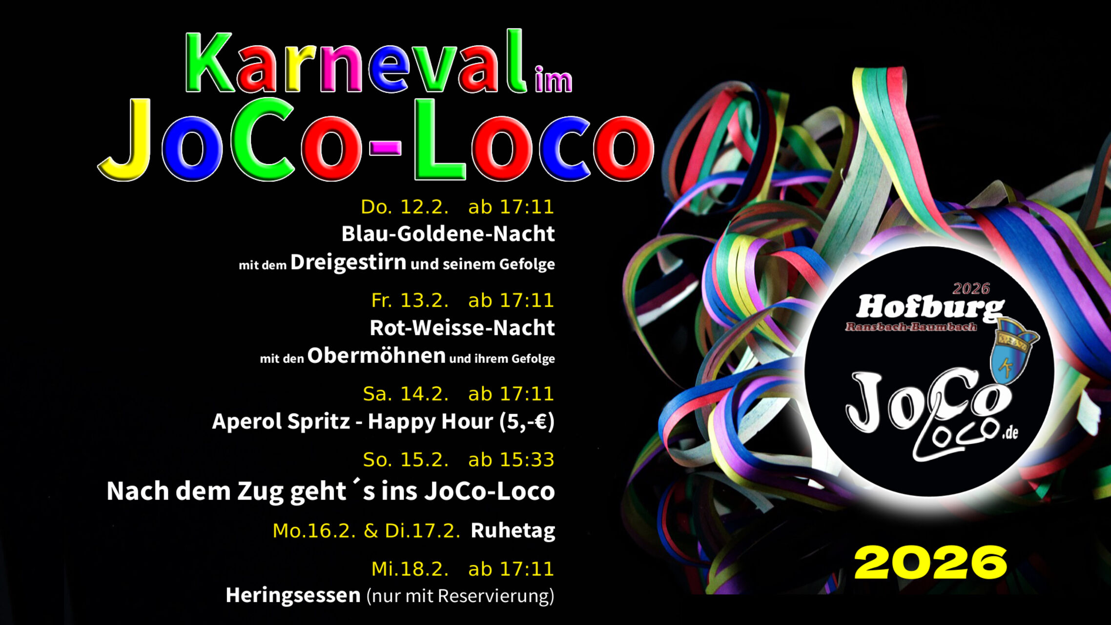 Karneval im JoCo-Loco