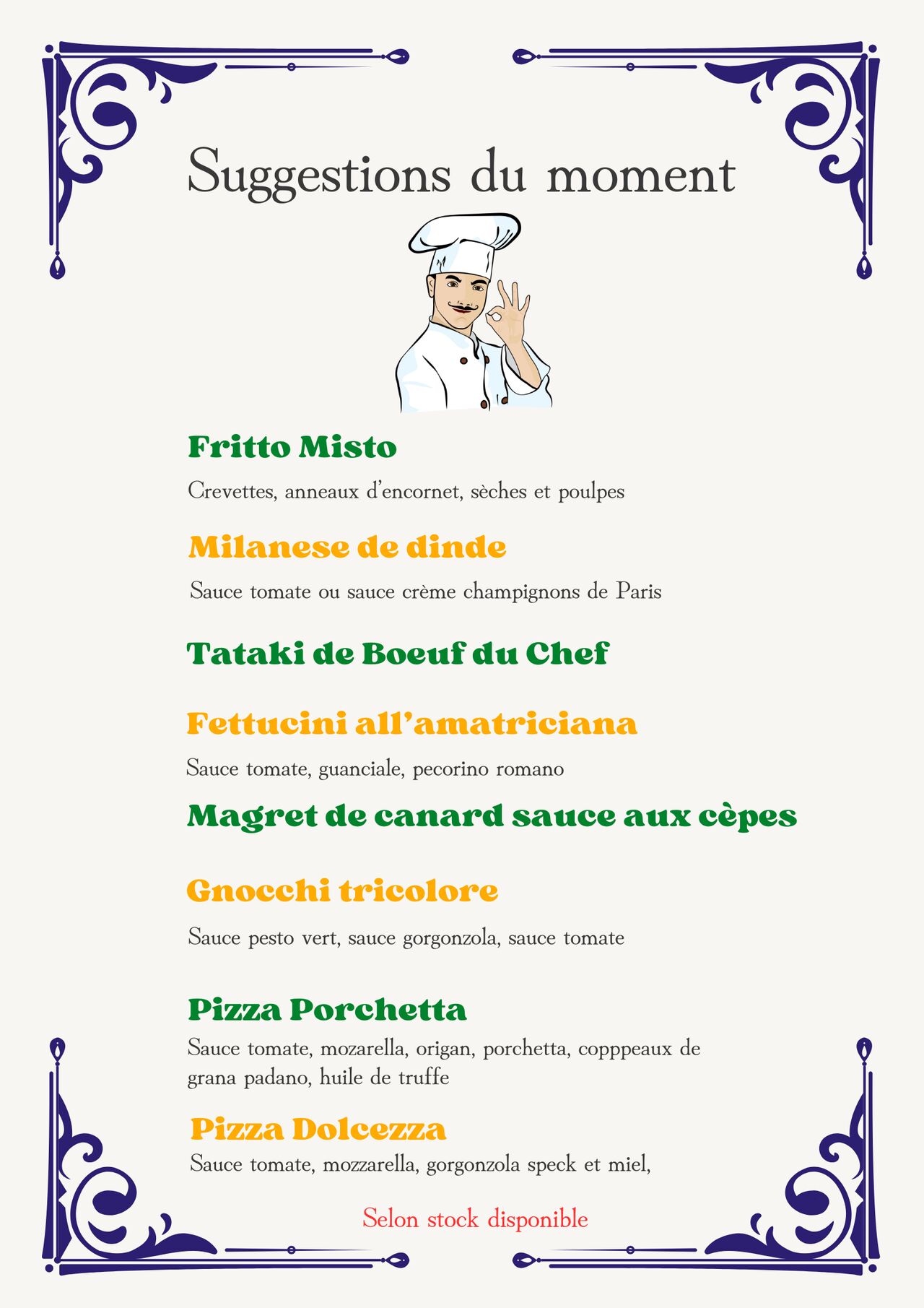 Suggestions du moment