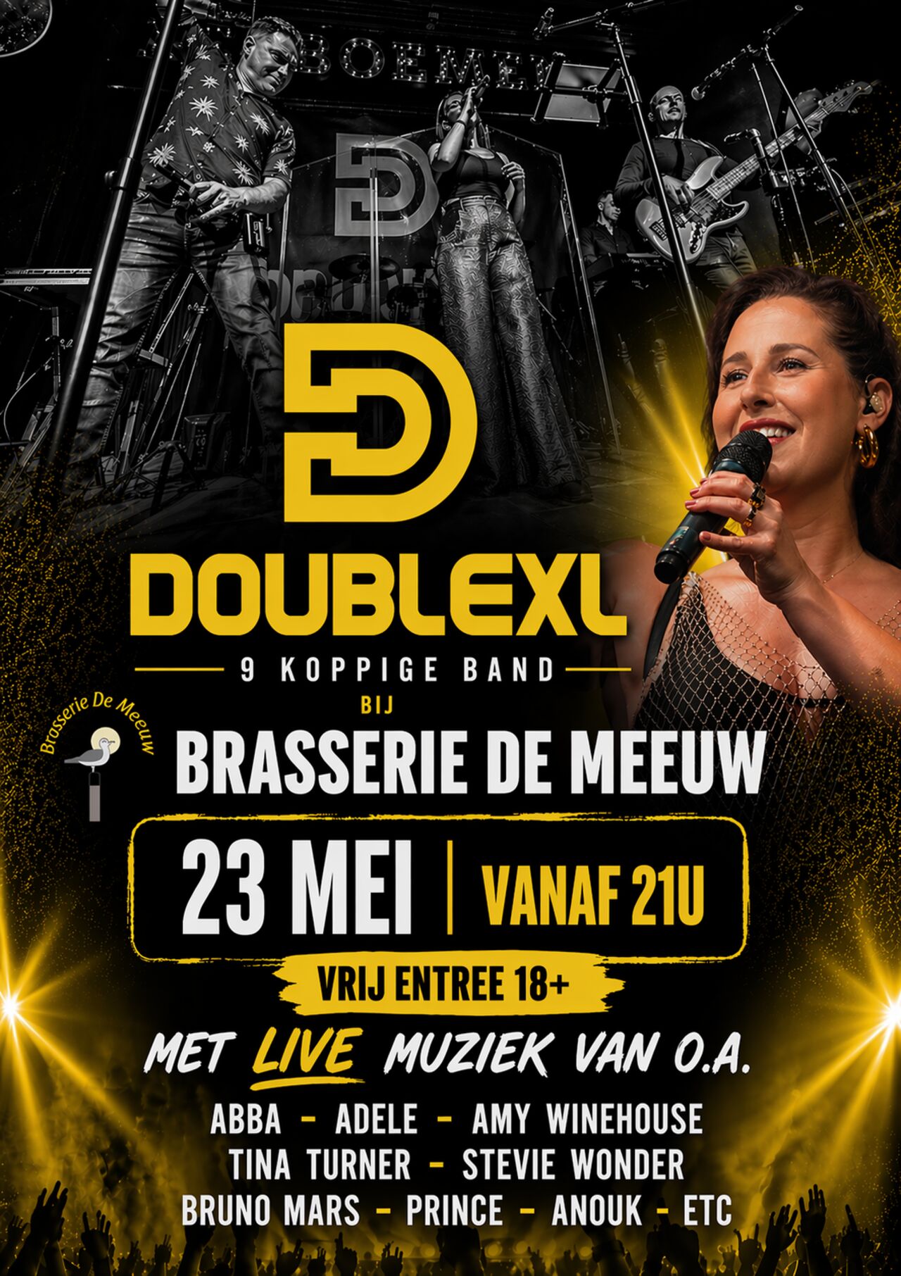 OPTREDEN Band DOUBLE XL 23 mei