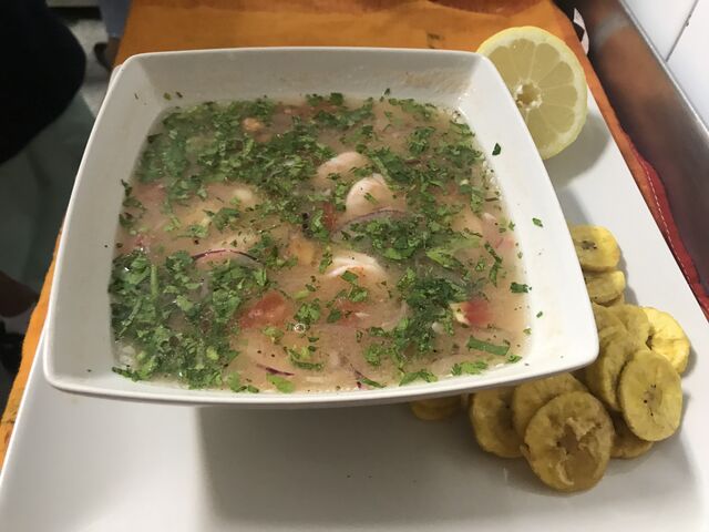 Ceviche de camarones 