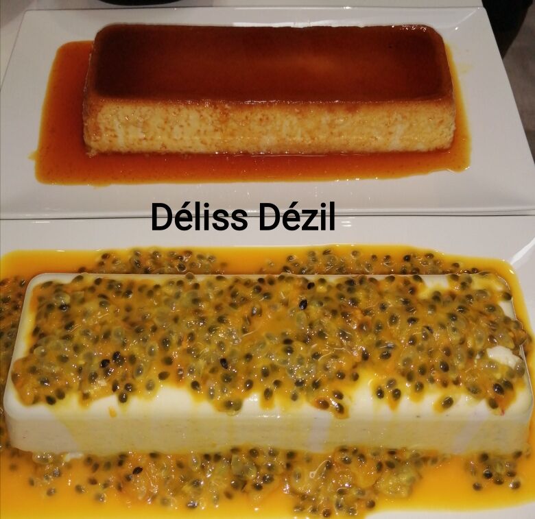 Flan coco et blanc manger coco, dispo en parts individuelles