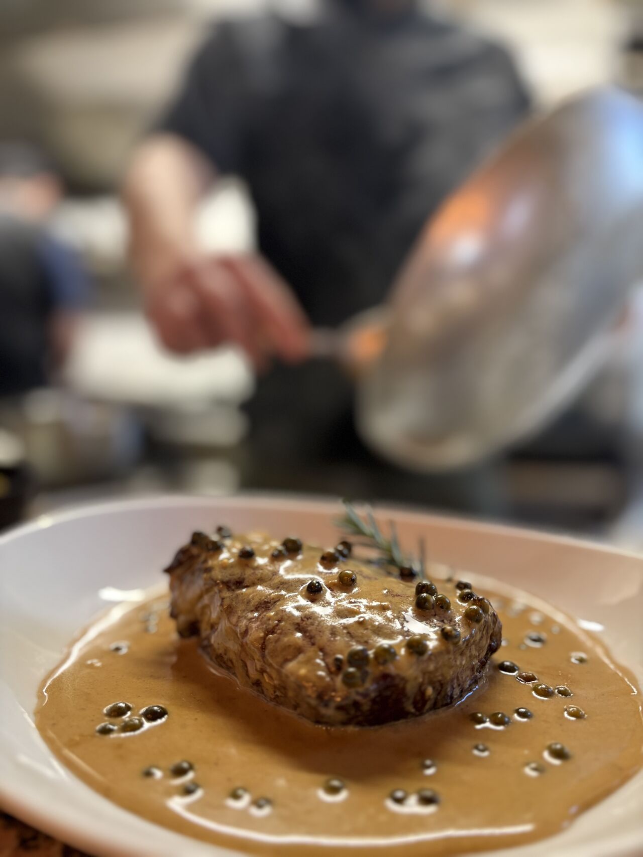 Filetto di manzo al pepe verde