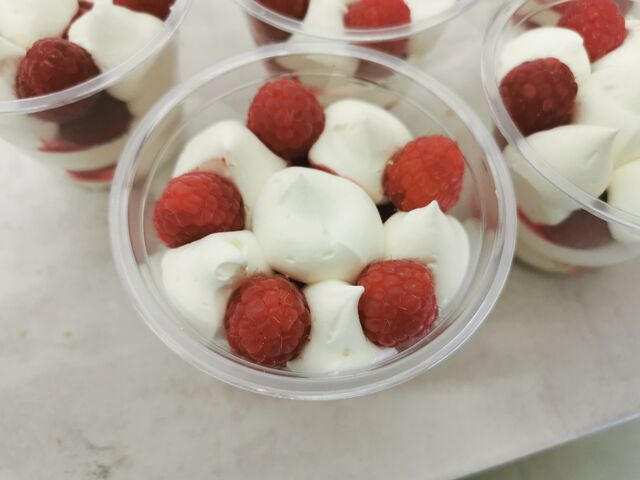 crémeux au mascarpone au framboise