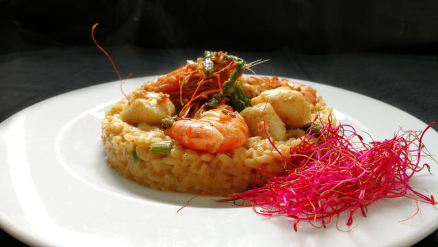 Risotto with prawns and scallops
Risotto st jacques et gambas 
