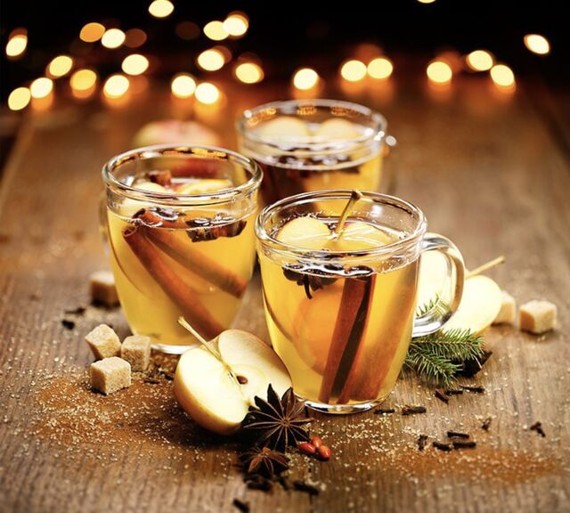 Un bon jus de pomme chaud
Réconfortant après le ski