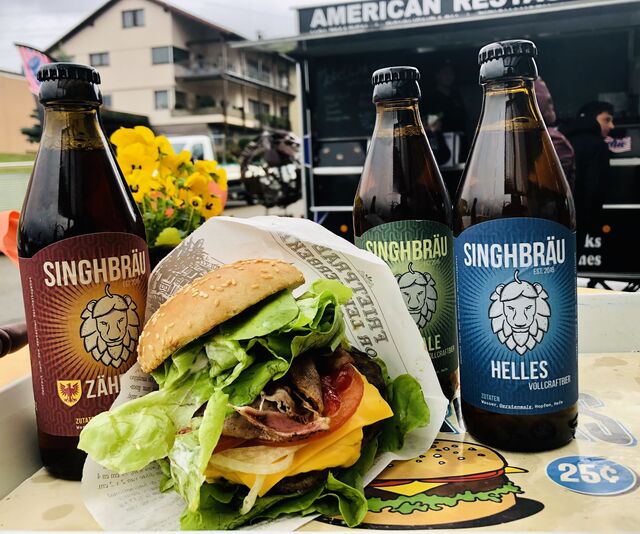 Burger & Bier vom Shing Bräu