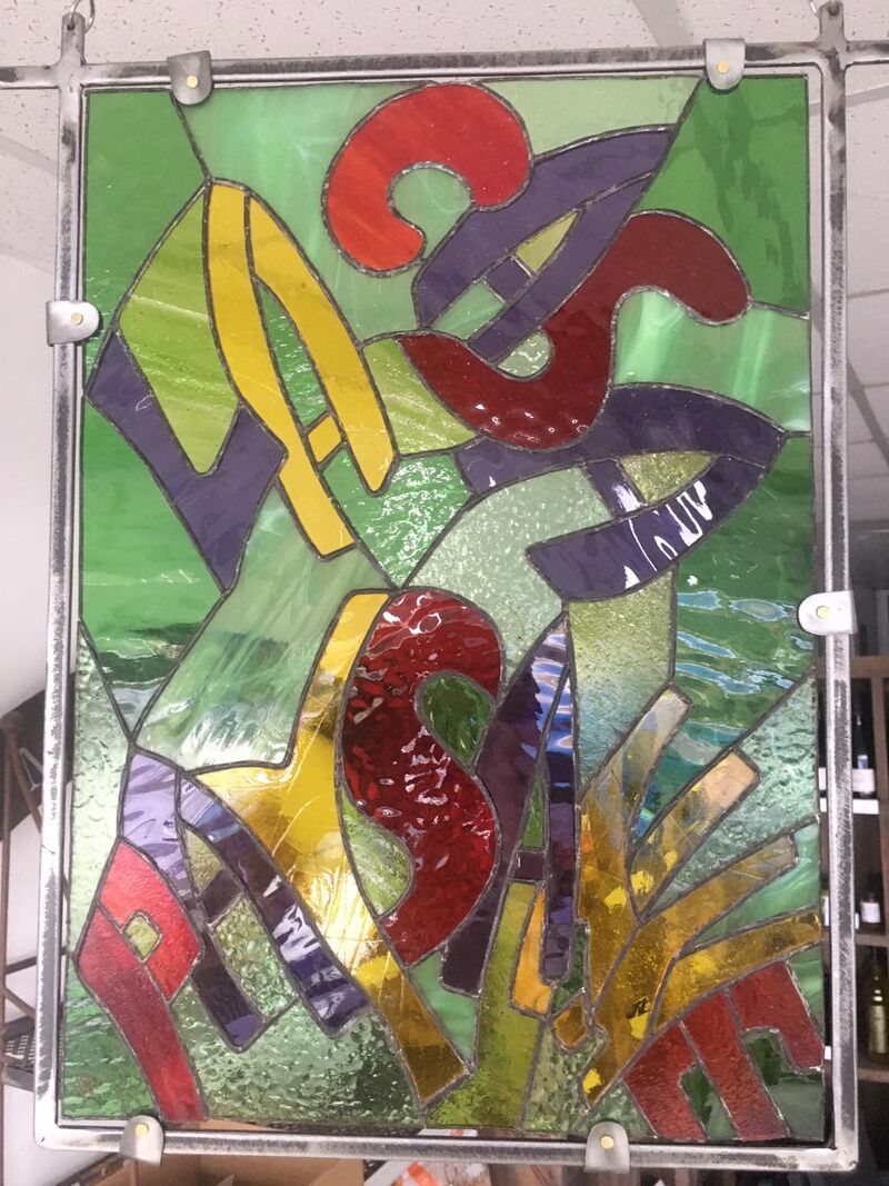 Vitrail réalisé par l'artiste Pakal. 
