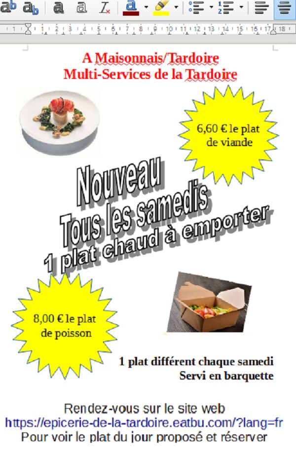 Maquette 2 plat à emporter