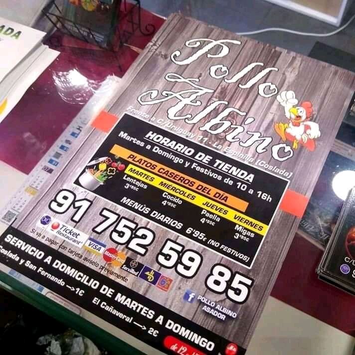 Y también viernes y sábado de 20-23h en tienda y con servicio a domicilio ?☎️917525985.
Coslada1 €, Sanfer1 €, Cañaveral2 €