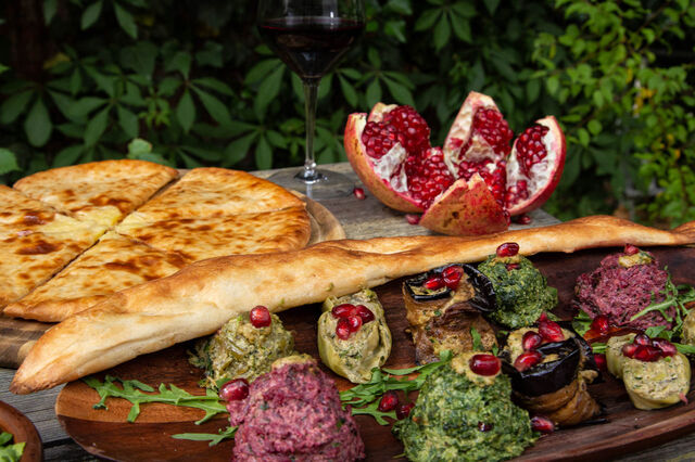 VORSPEISENPLATTE DER BLAUE FUCHS - für 2 Personen, aus 5 verschiedenen Vorspeisen 