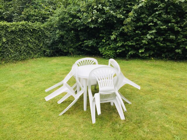 z. B. Frühstück oder Kaffeepause am Nachmittag im Garten