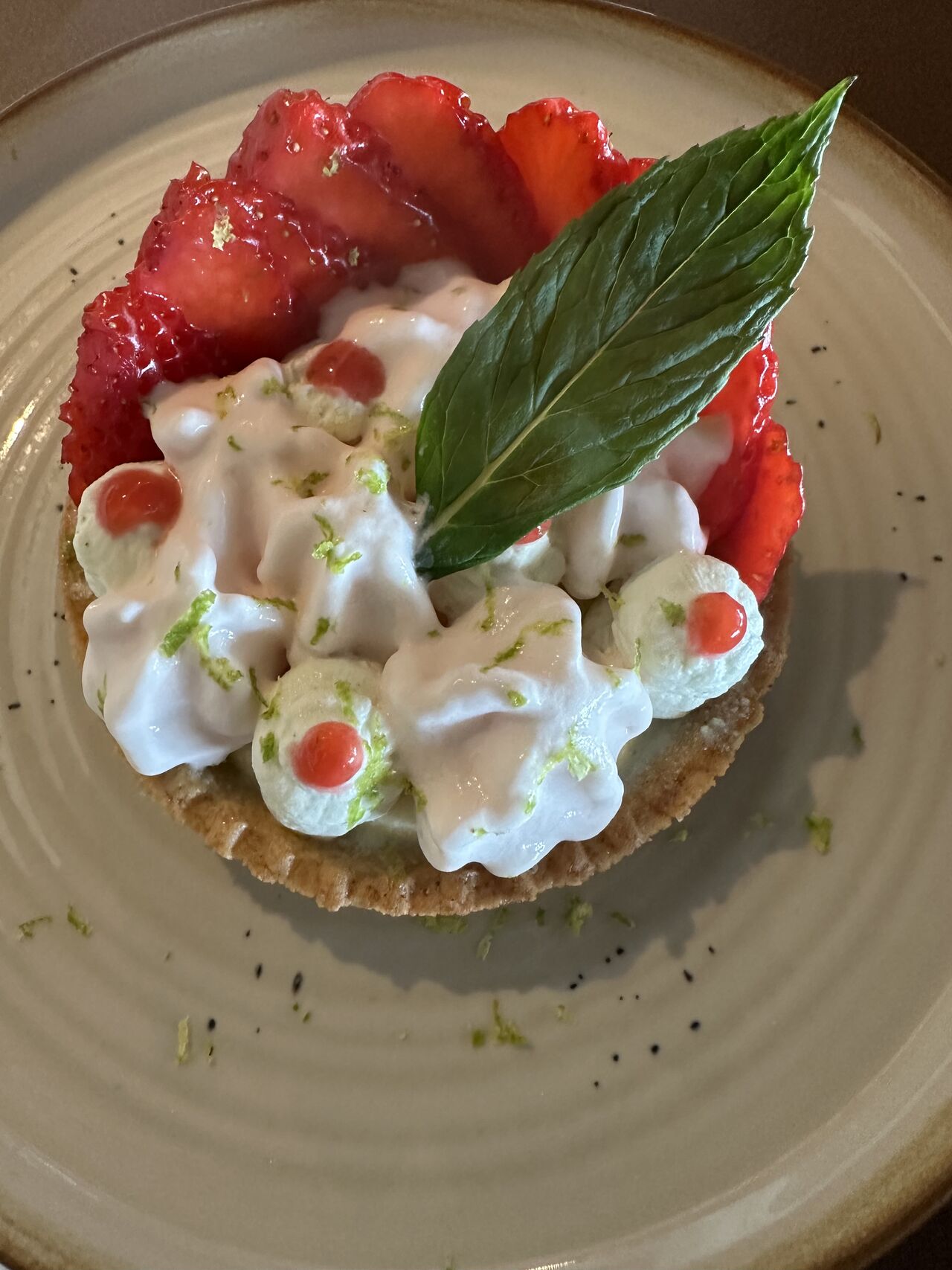 tartelette mousse basilic citronnée