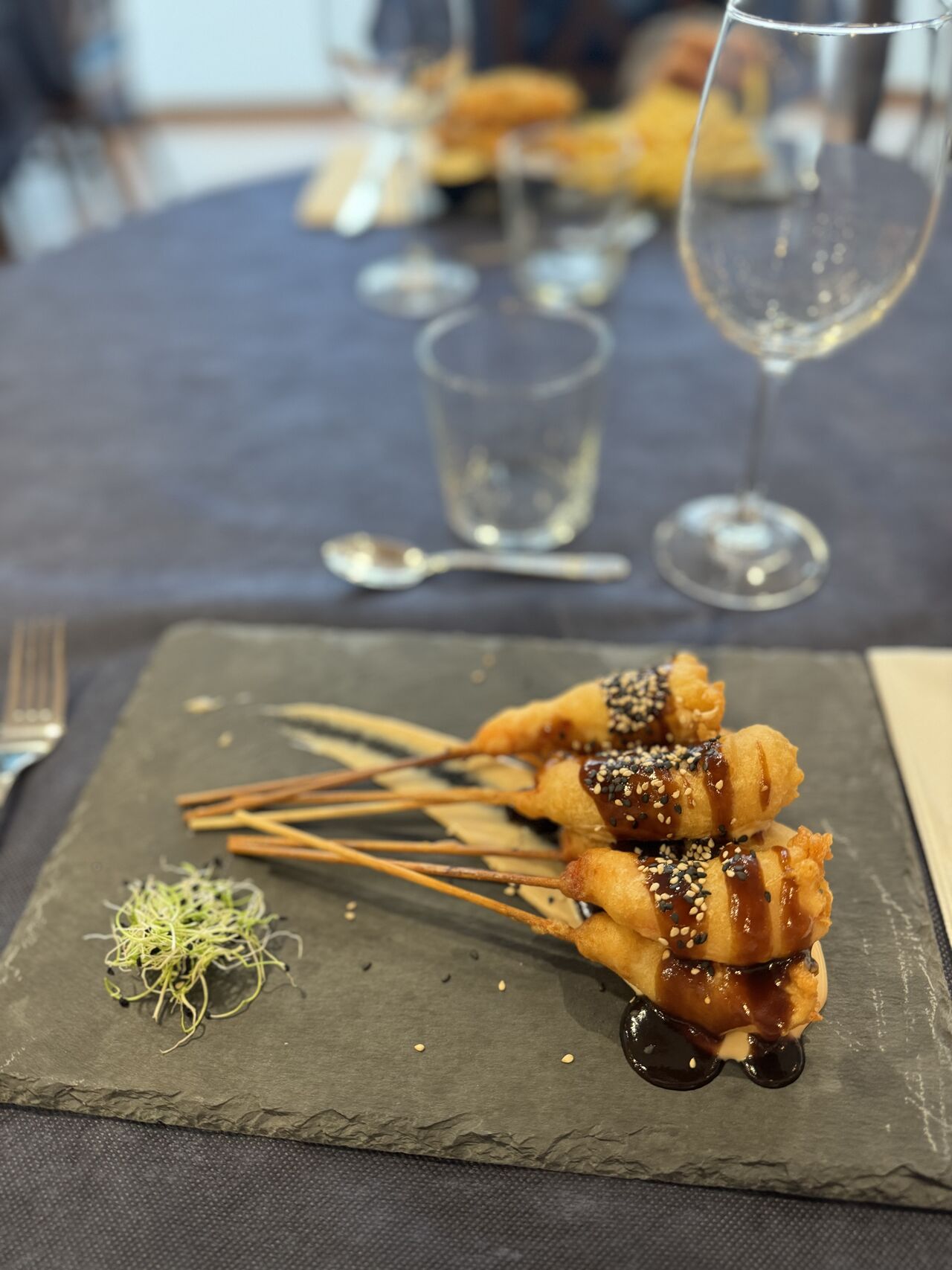 Langostinos en tempura