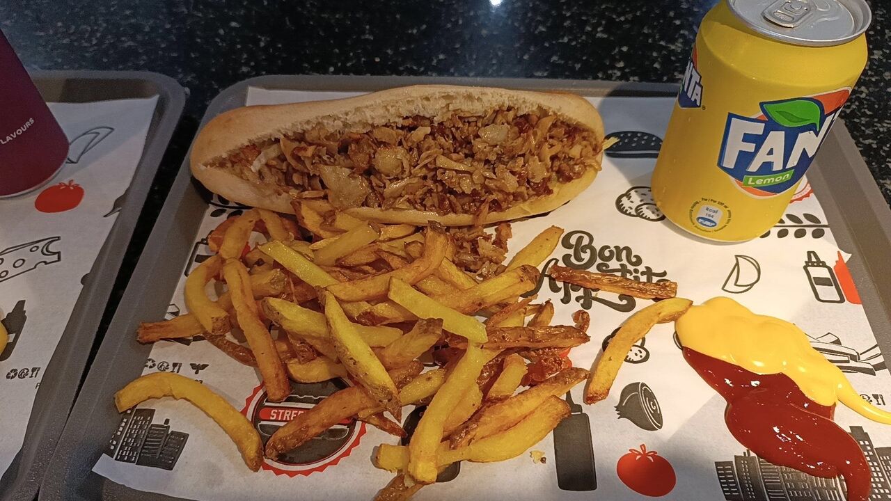 Menu kebab et canette fanta citron