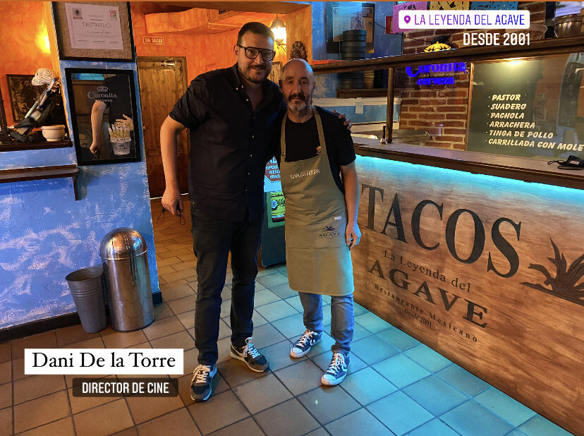 Con el director de cine Dani De la Torre 
