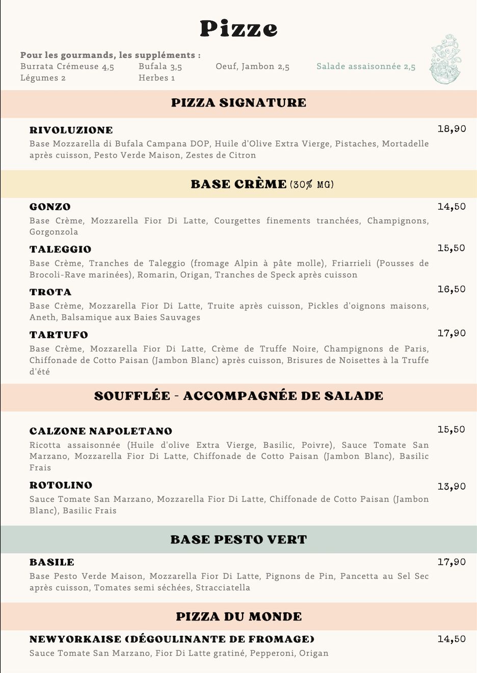 Nos Bases Crèmes et Spéciales