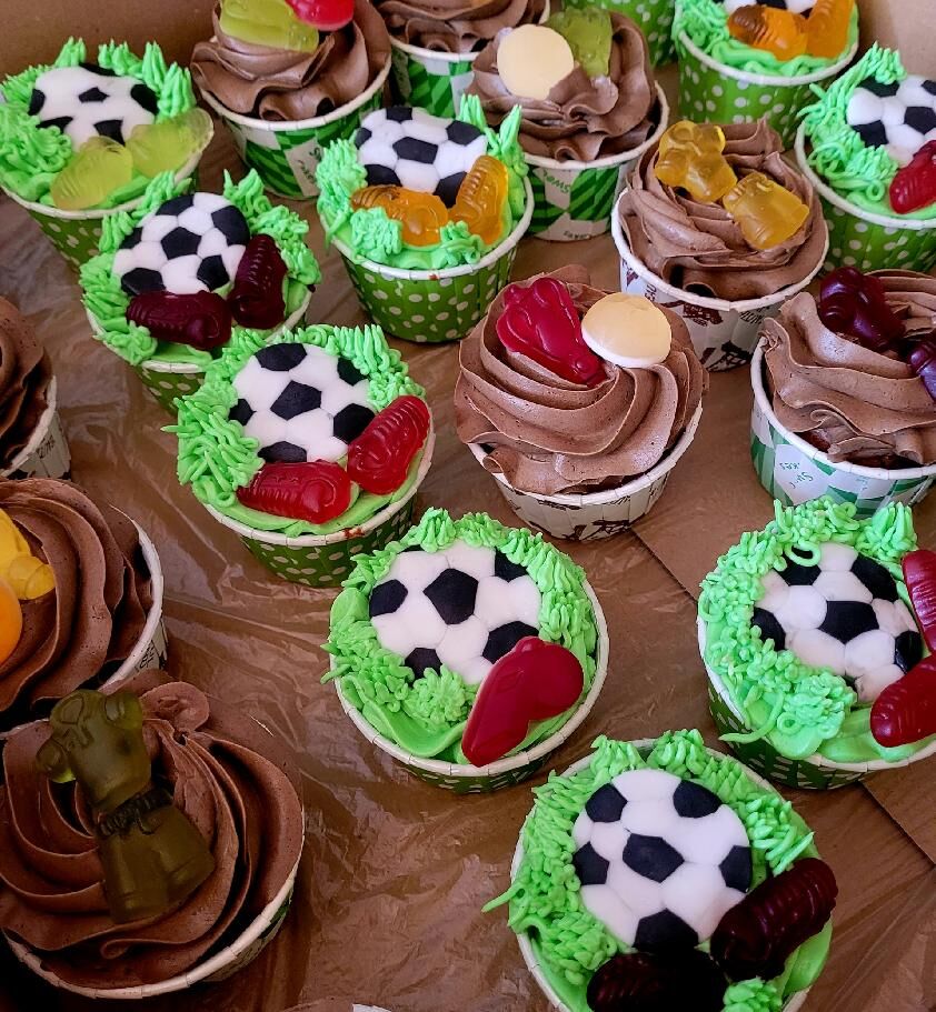 Fotbalové cupcakes