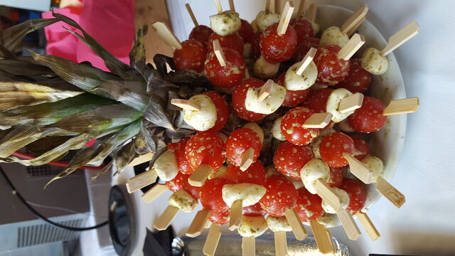 Brochetines tomates mozzarella