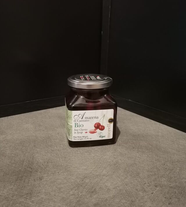 Pot d'amarena bio 335g=11.90€ 
