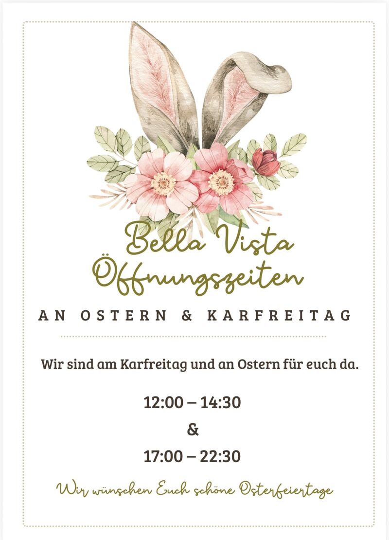 Öffnungszeiten Ostern 🐣 und Karfreitag 