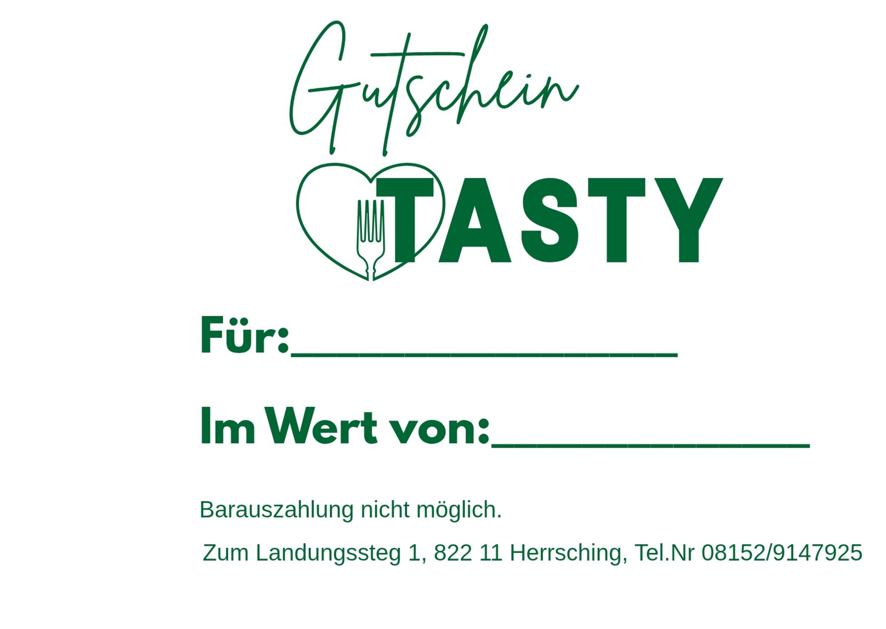 Tasty Geschenk - Gutschein