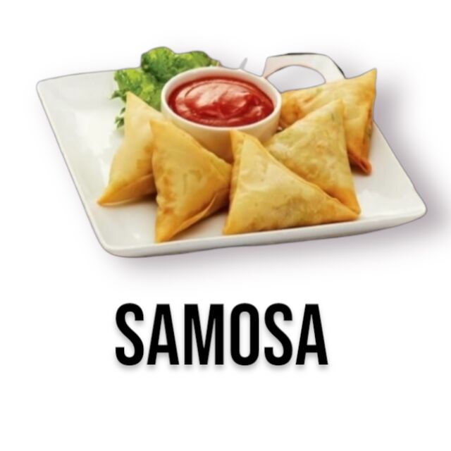 Samosa mit chatni (6 Stück)
