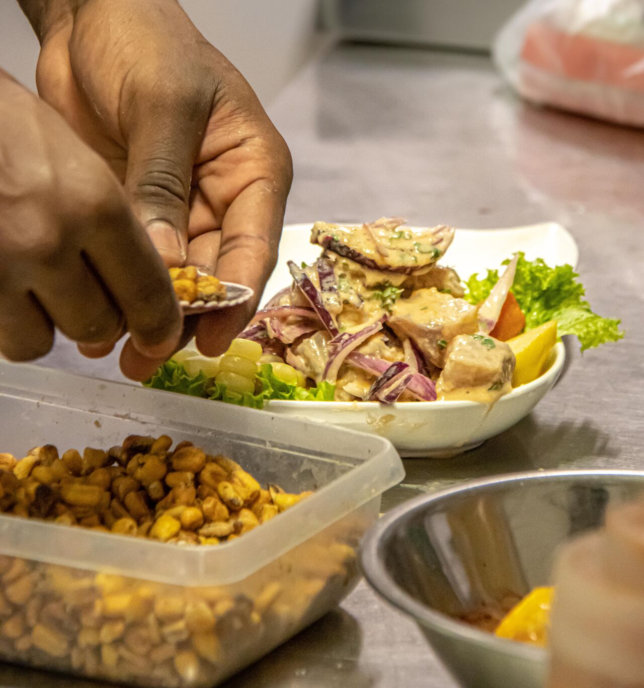 Préparation d'un ceviche