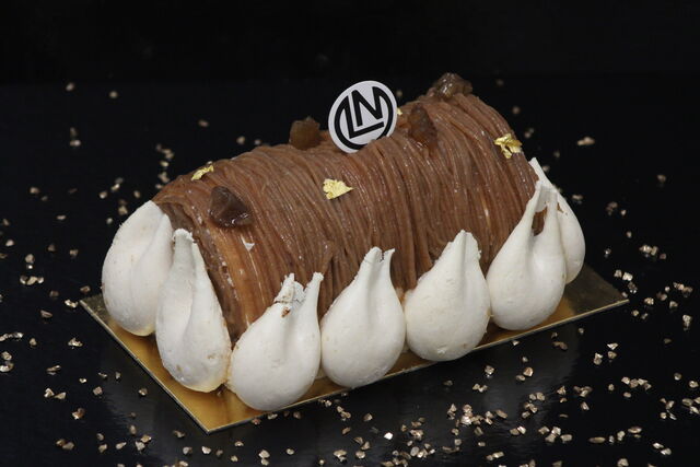 Buche de Noël : La Mont blanc mandarine marron