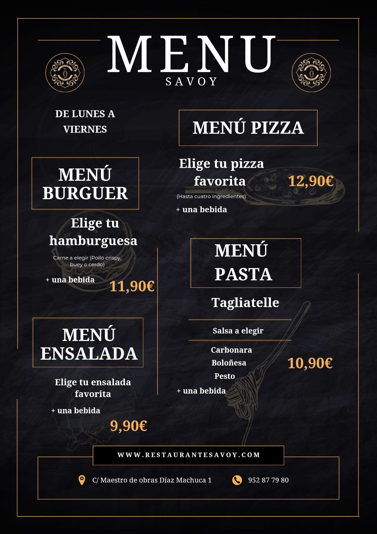 Menú savoy