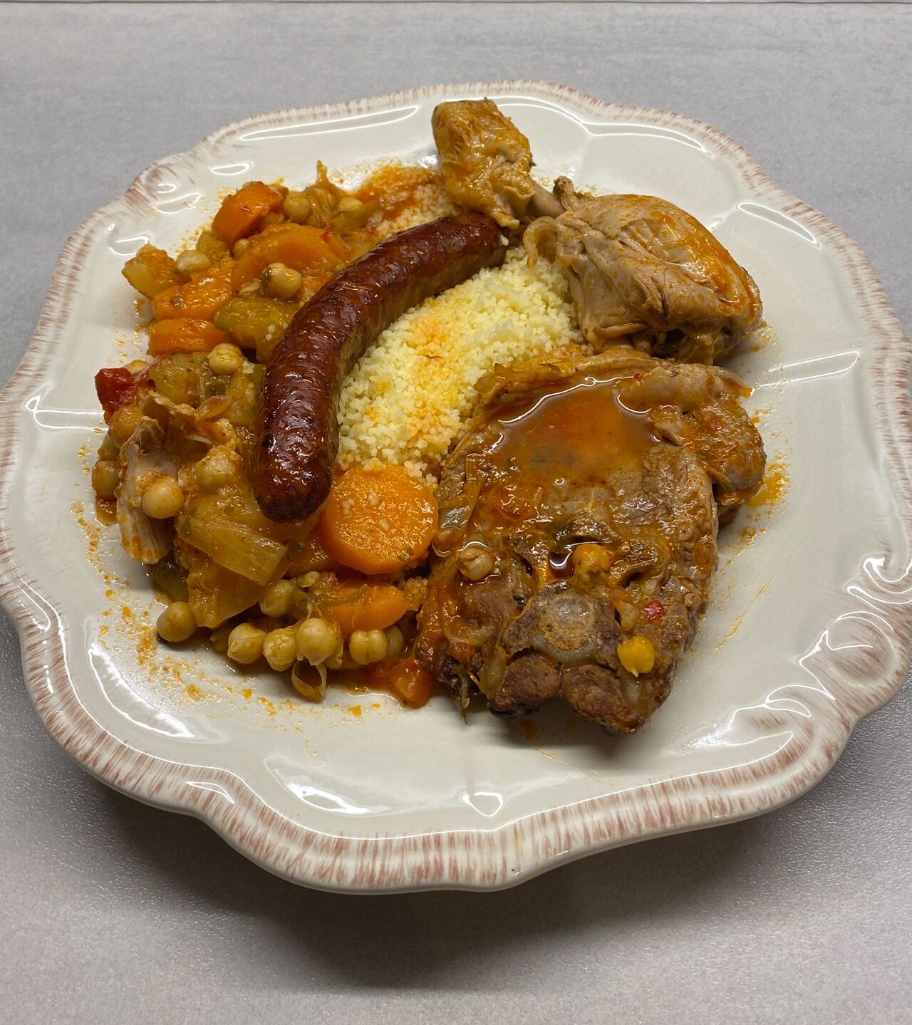 couscous: agneau, poulet, merguez☺️