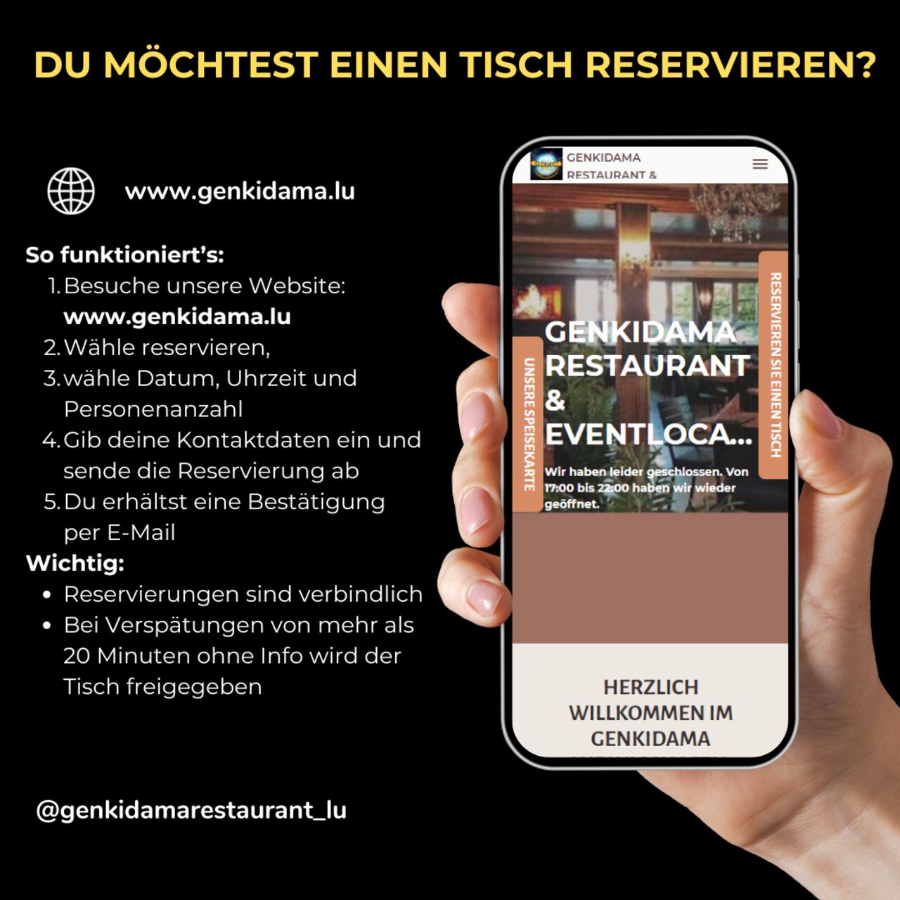 RESERVIERUNG ERFORDERLICH