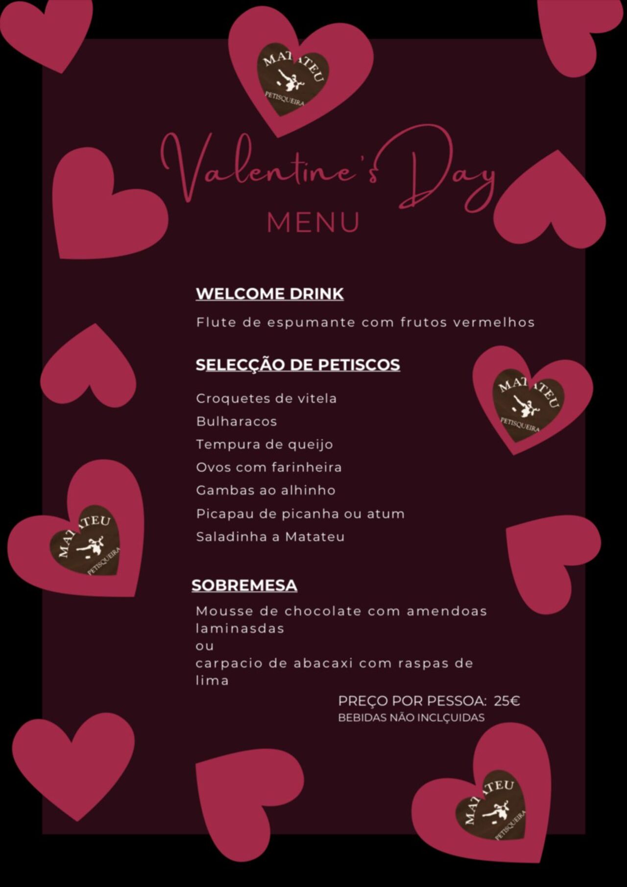 Festeje connosco o S. Valentim!