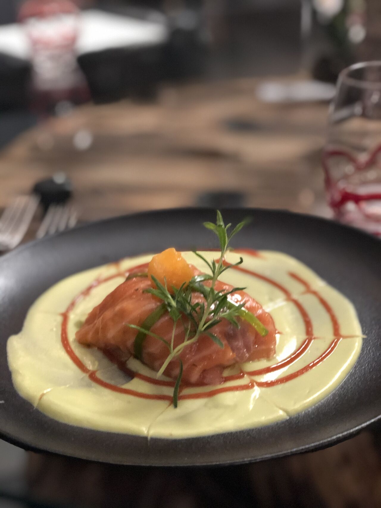 Aumonière aux trois saumons