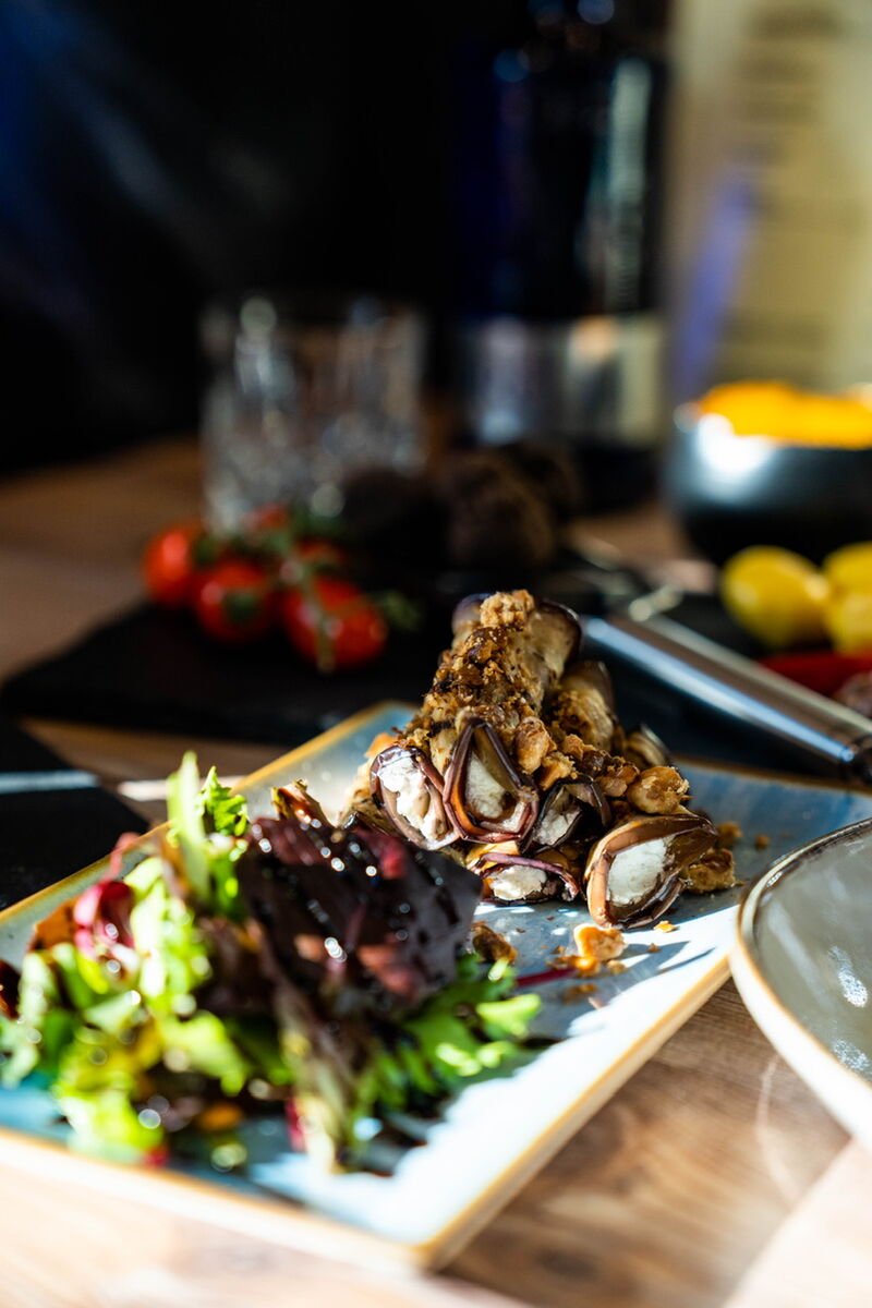 Gegrillte Auberginenröllchen 