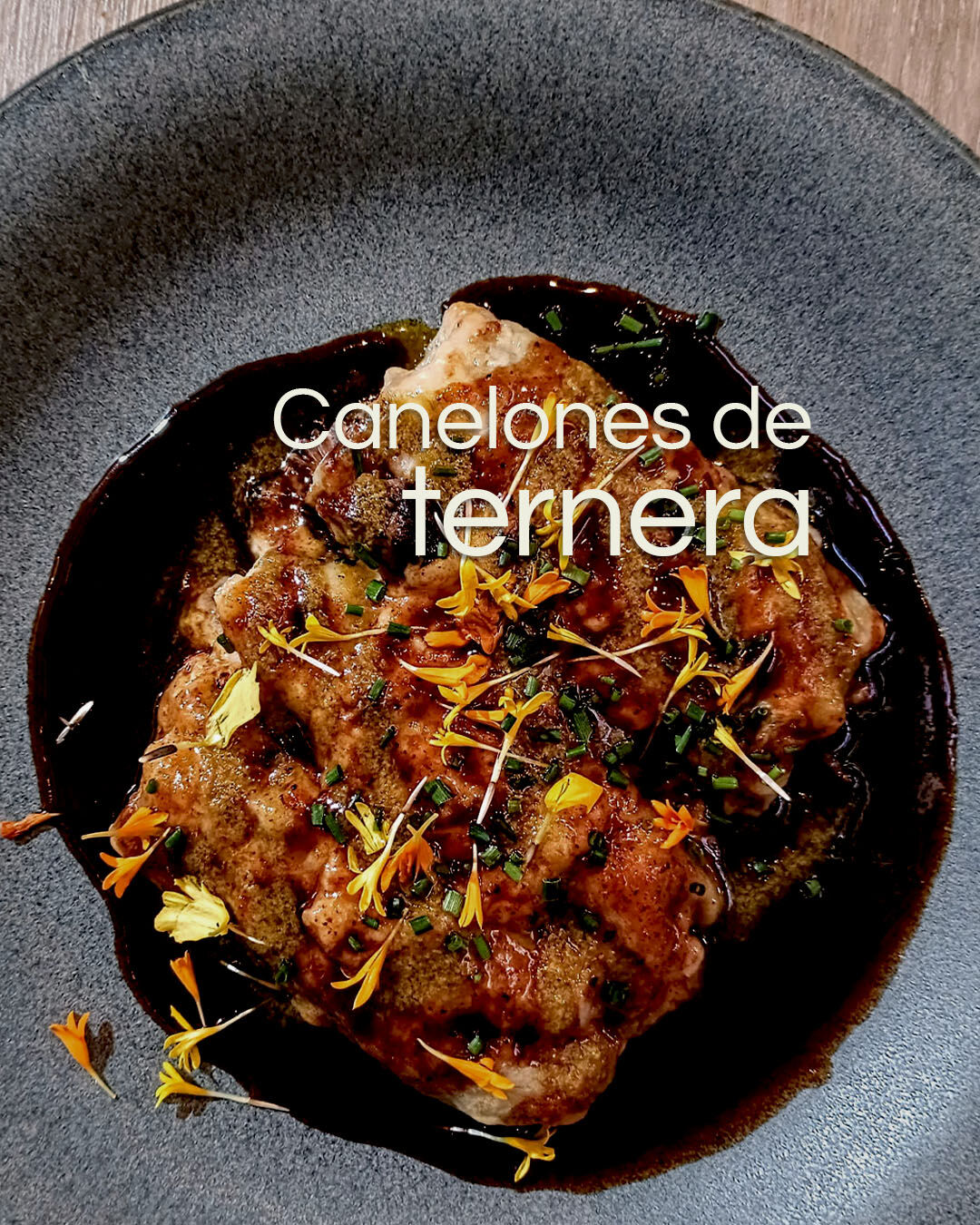 Canelones de rabo de ternera al curry tailandés