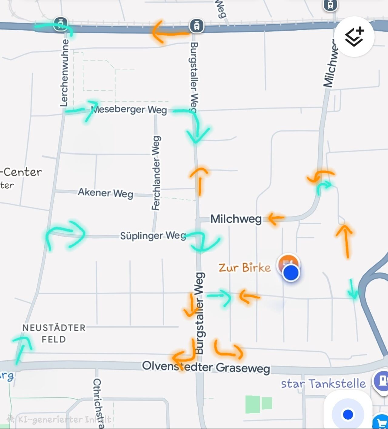 Erneute Umleitung zum Anfahrtsweg