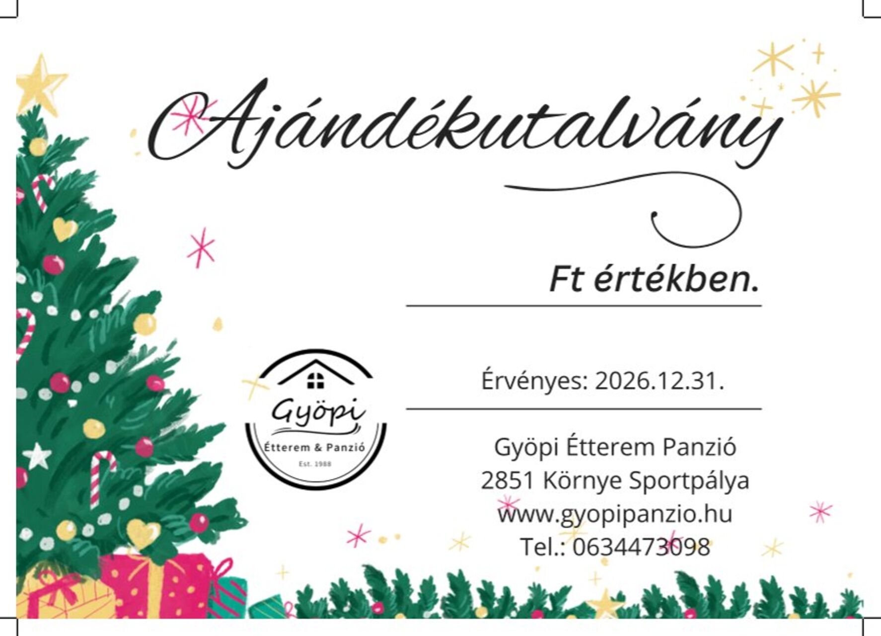 Karácsonyi ajándékutalvány