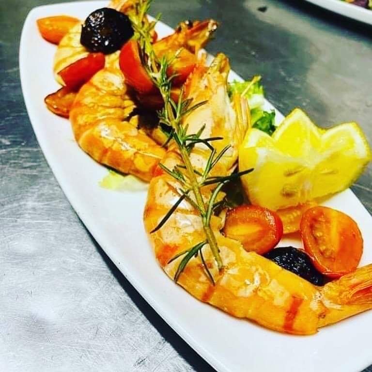 Gambas 8€
au romarin flambée au whisky