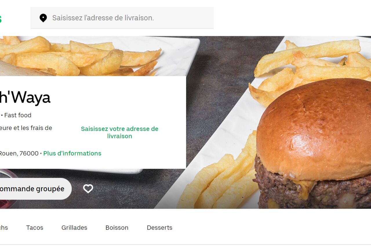 Retrouvez-nous sur Uber Eats