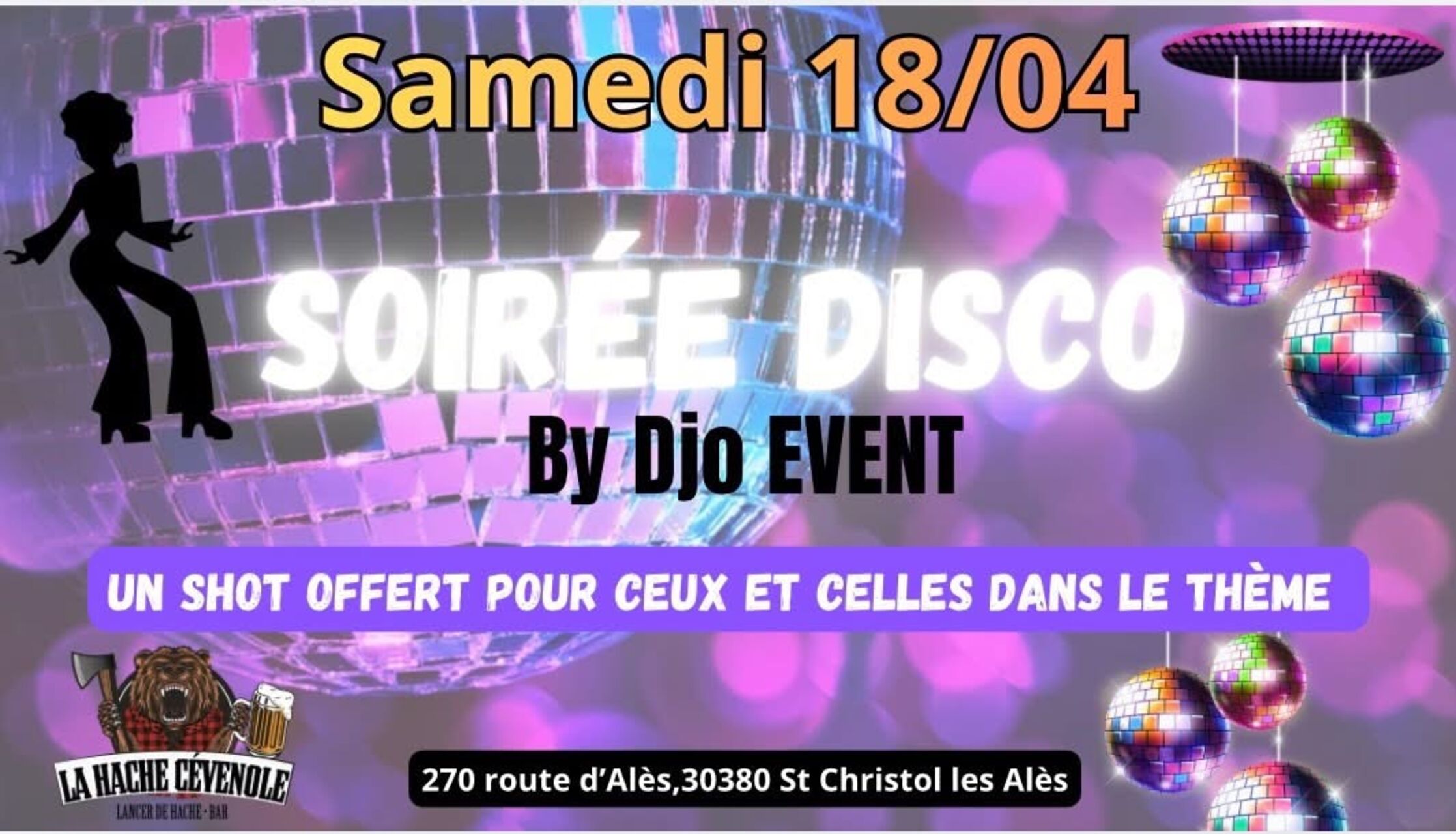 Soirée disco « samedi 18/04 »