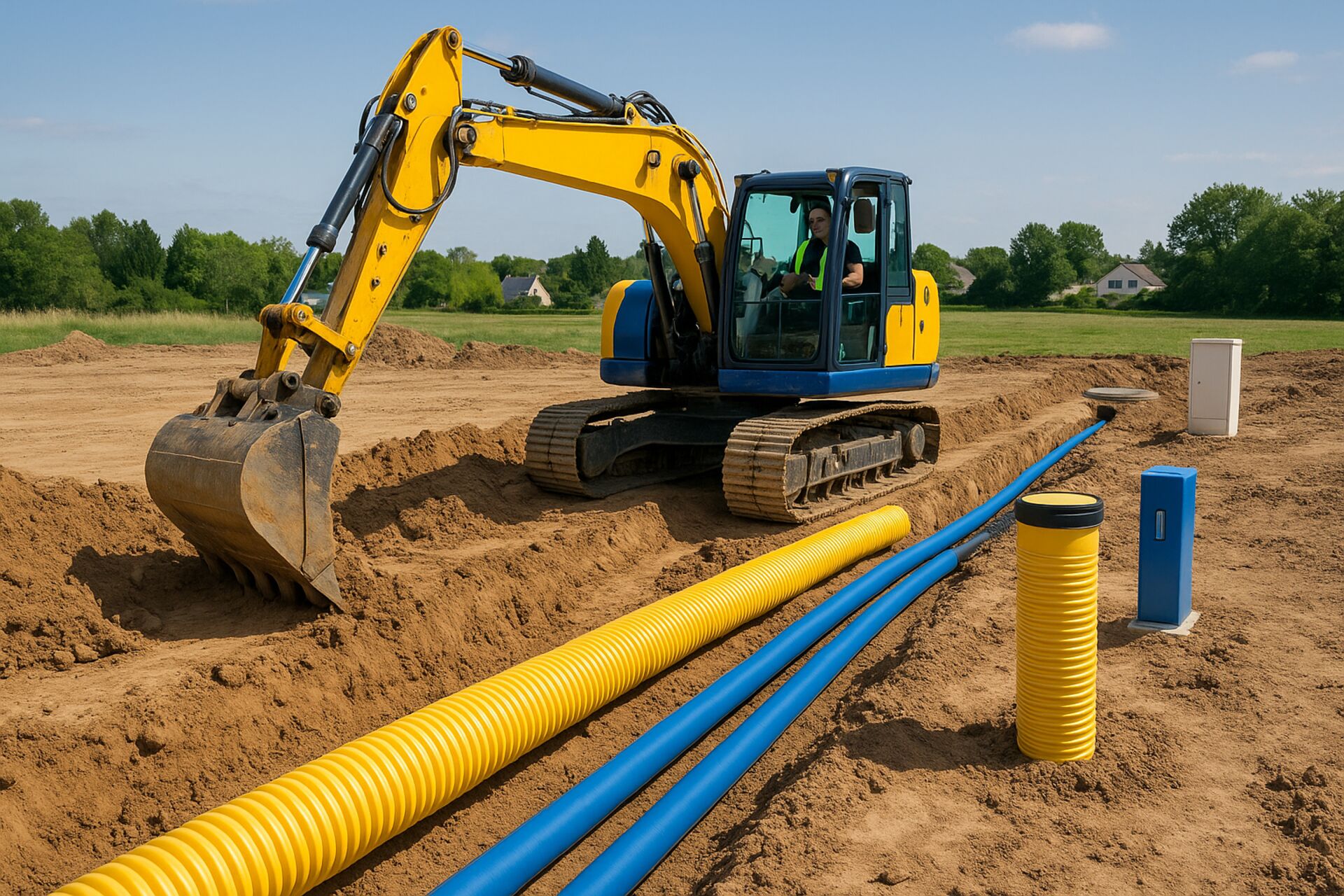 Assainissement, voirie et réseaux : votre terrain prêt à construire
