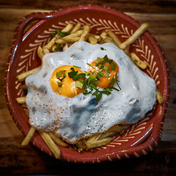 Ovos Rotos com cogumelos