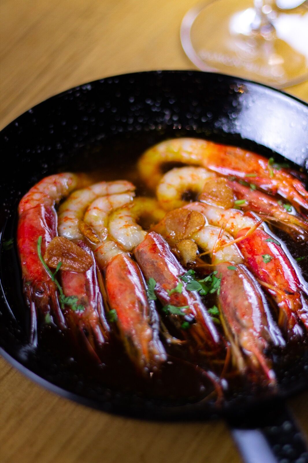 Gambas rojas al ajillo