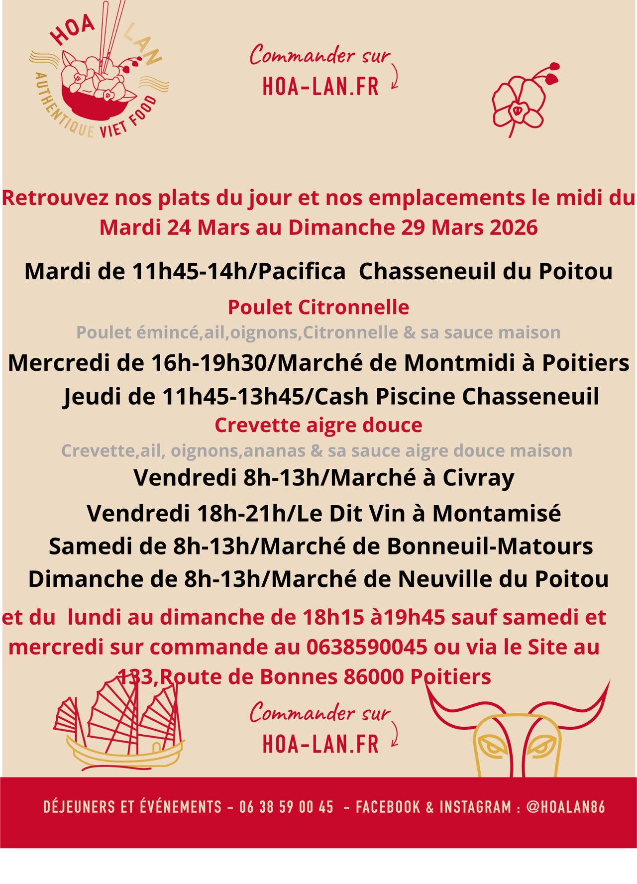 Semaine du 24 au 29 Mars 2026