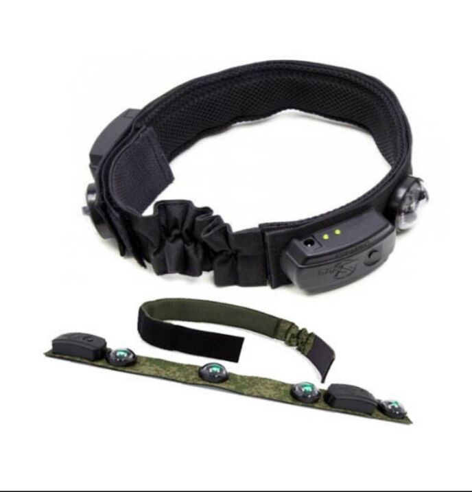 Bandeau très léger, sans fil, intégrant des leds multicolores et un système de vibration.